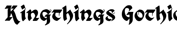 Kingthings Gothique + Xander font preview